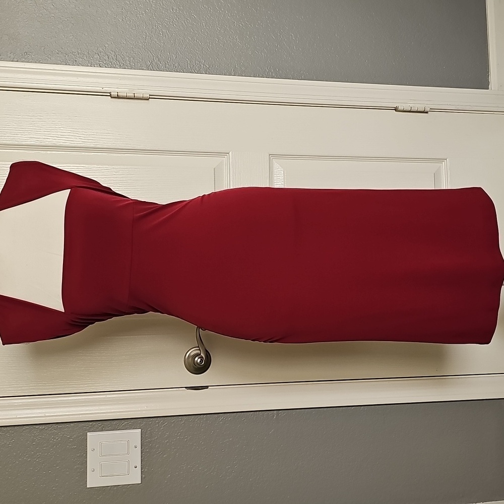 Red midi dress. Size small.